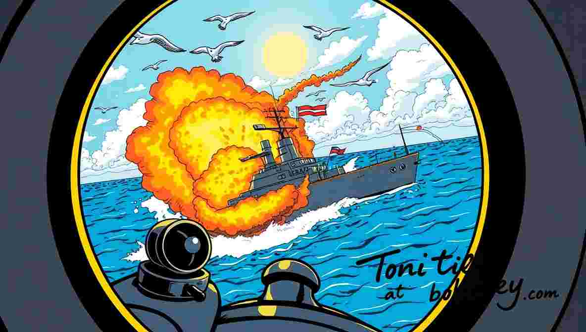 Iranian Warship Sinks