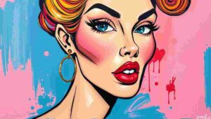 Satirical Beauty Publication Beauty products and cosmetics arranged for a satirical photoshoot representing UK beauty culture.