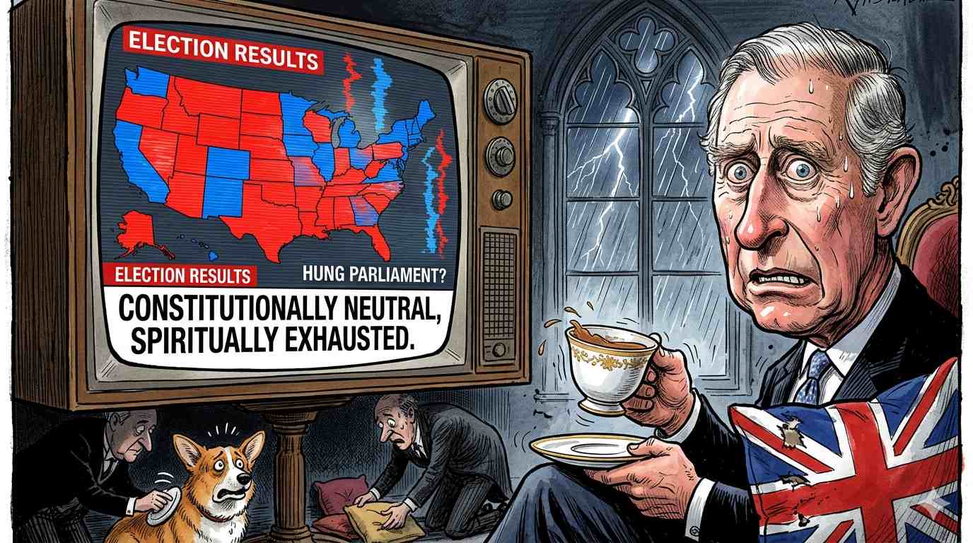 Charles Watches Election Results