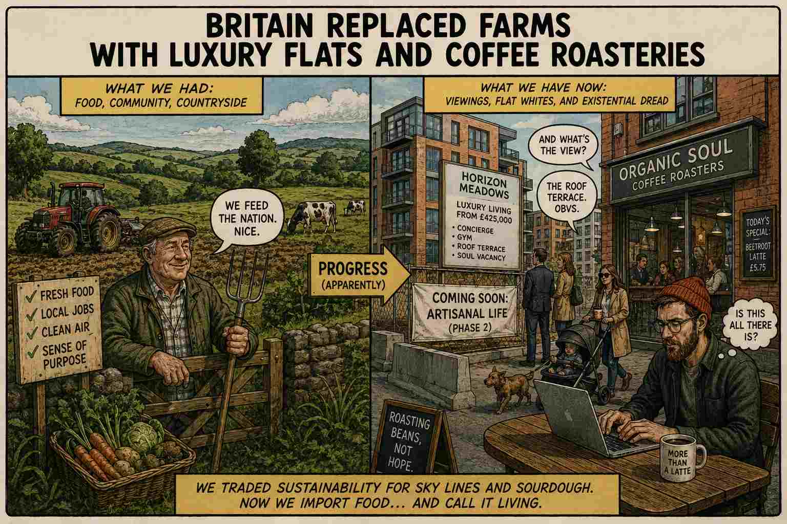 Replacing Farms With Luxury Flats