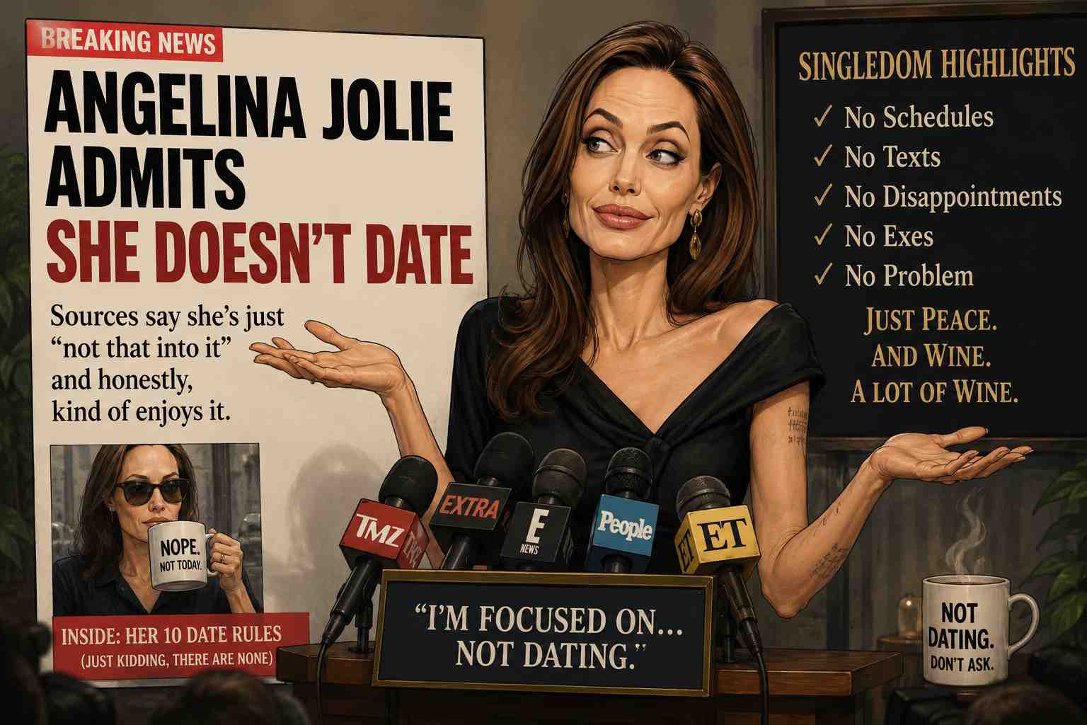 Angelina Jolie Admits She Doesn’t Date