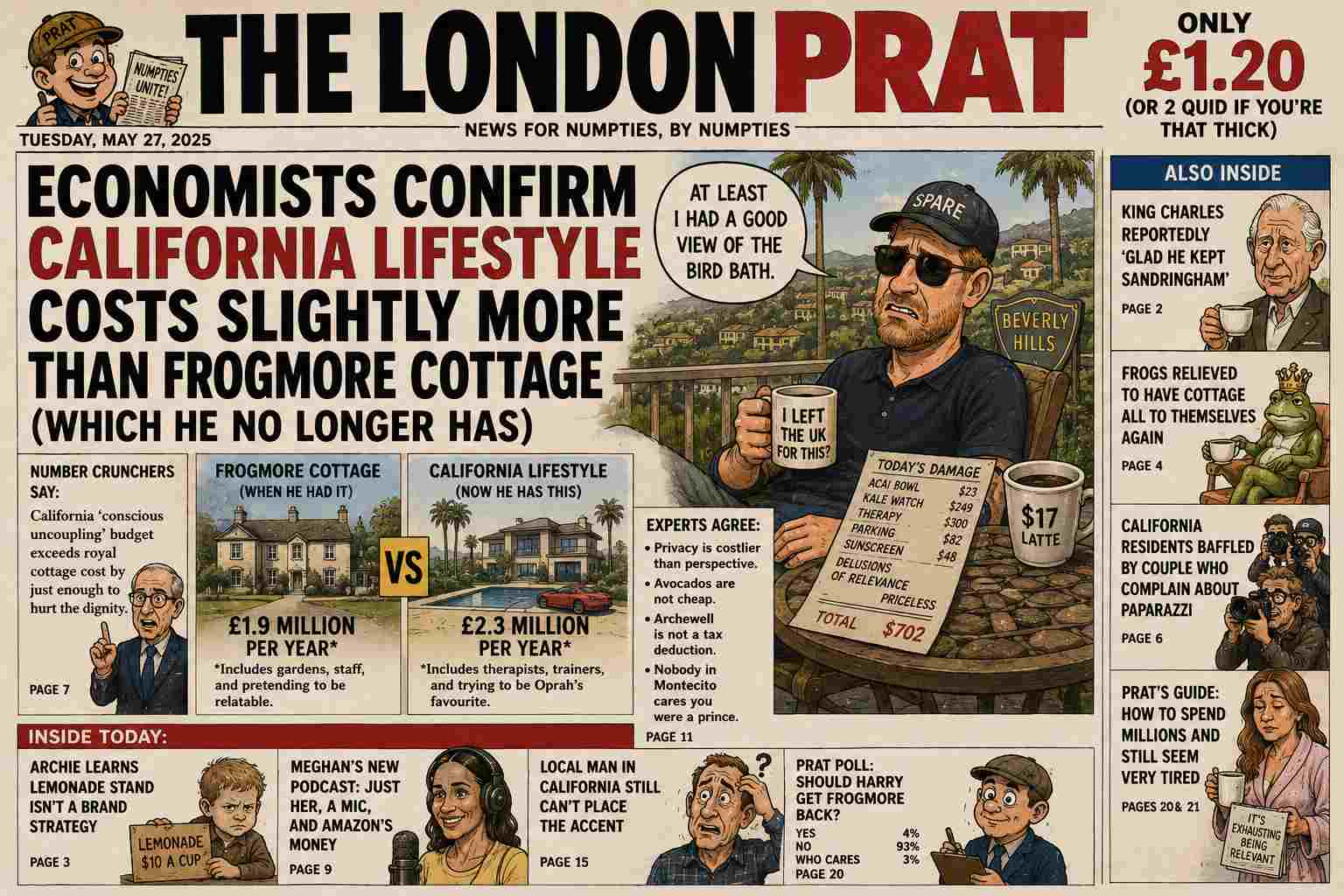 California Lifestyle Costs Slightly More Than Frogmore Cottage