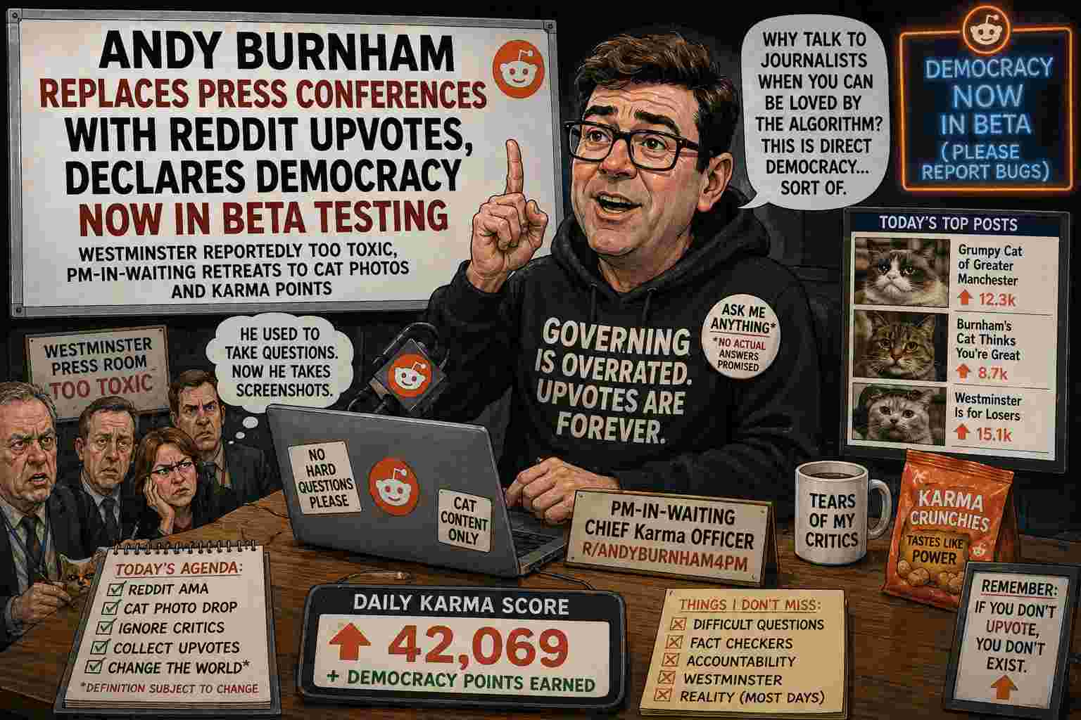 Andy Burnham’s Reddit Upvotes
