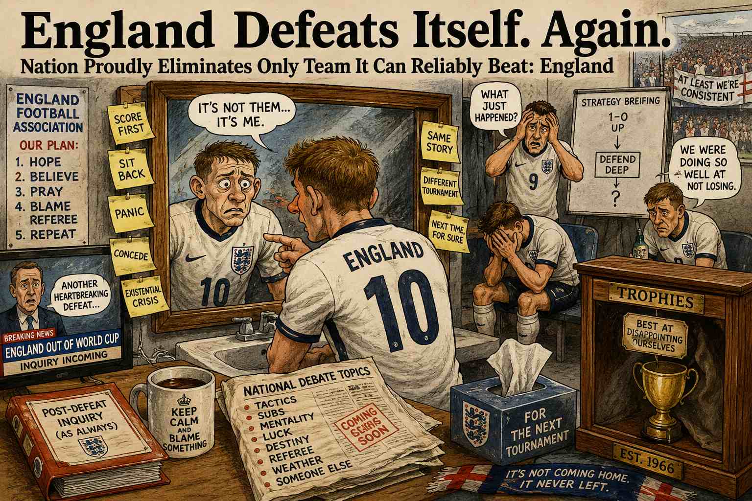 England Defeats Itself. Again.