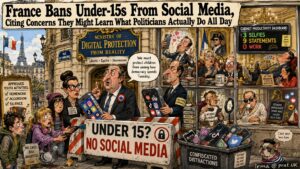 French Government Solves Teen Social Media Addiction By Banning Teens, Not Media