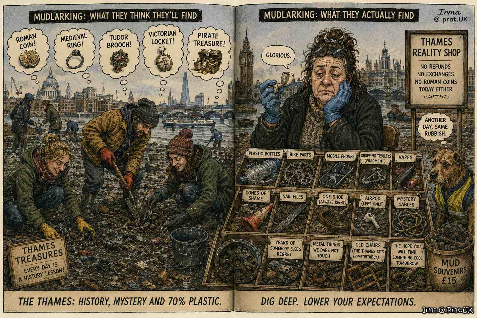 Mudlarking the Thames