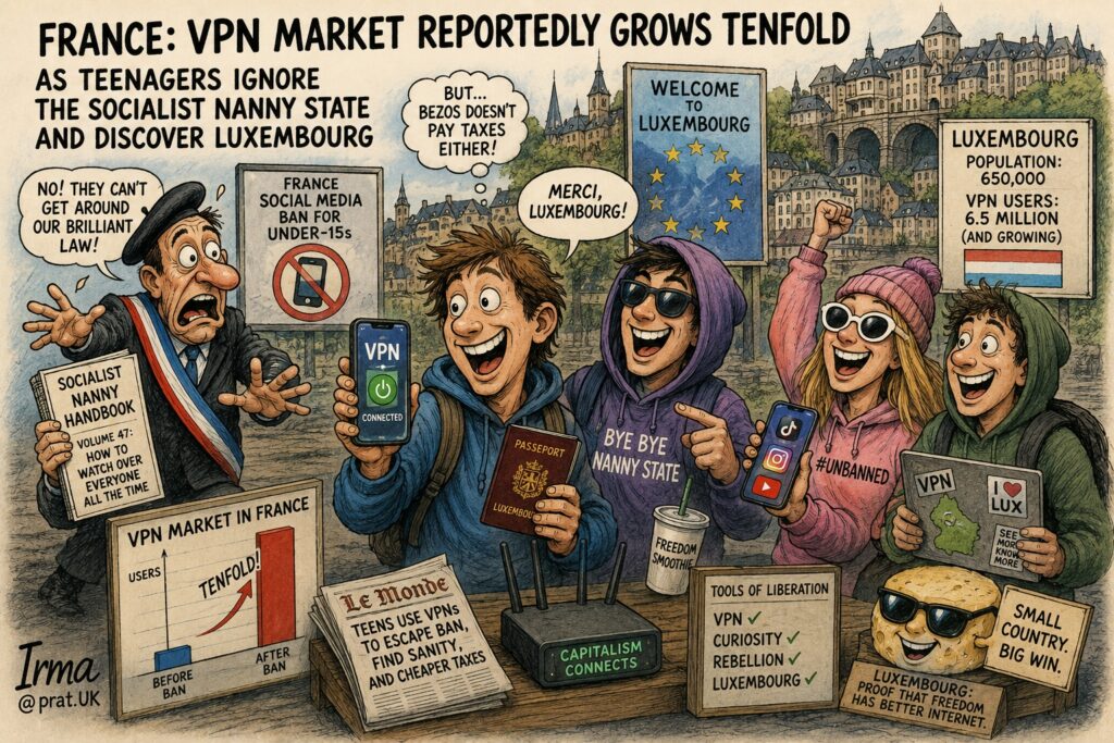 VPN Market Reportedly Grows Tenfold as Teenagers Ignore the Socialist Nanny State and Discover Luxembourg