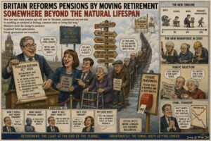 The London Prat UK - Retirement income must come from taxation, contributions, investment returns or a combination of all three. No slogan, lock or ministerial roadmap can repeal arithmetic.