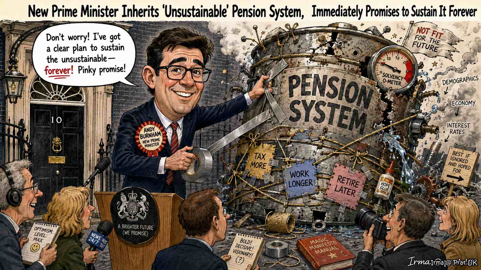 Prime Minister Inherits “Unsustainable” Pension System