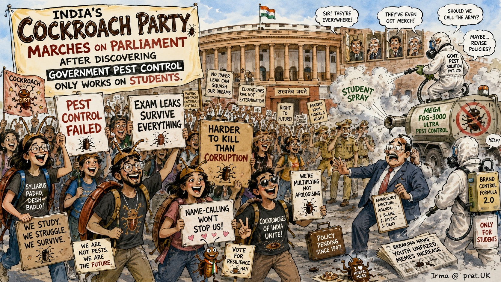 India’s Cockroach Party Marches on Parliament