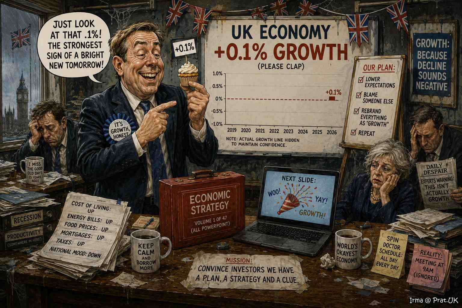 Treasury Celebrates 0.1% Growth