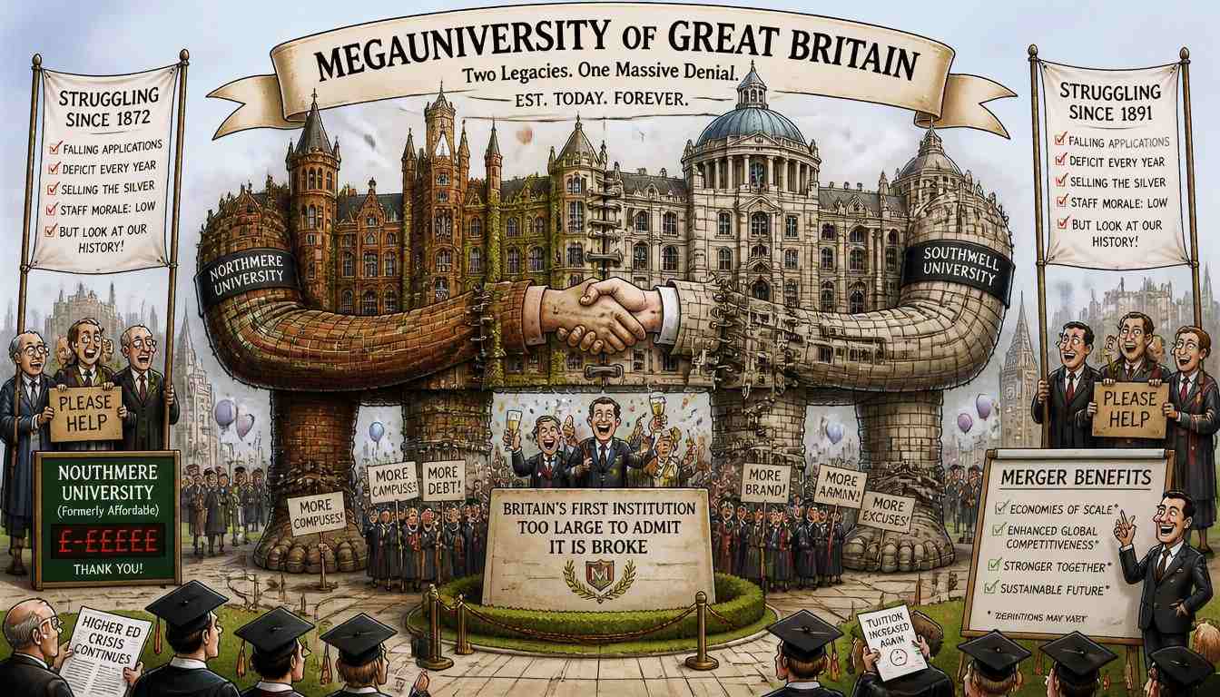 Two Cash-Strapped Universities Merge