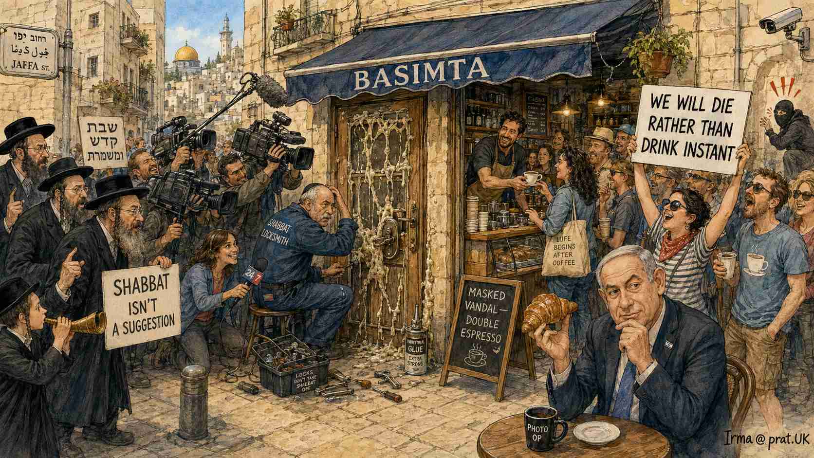 Jerusalem Café Protest