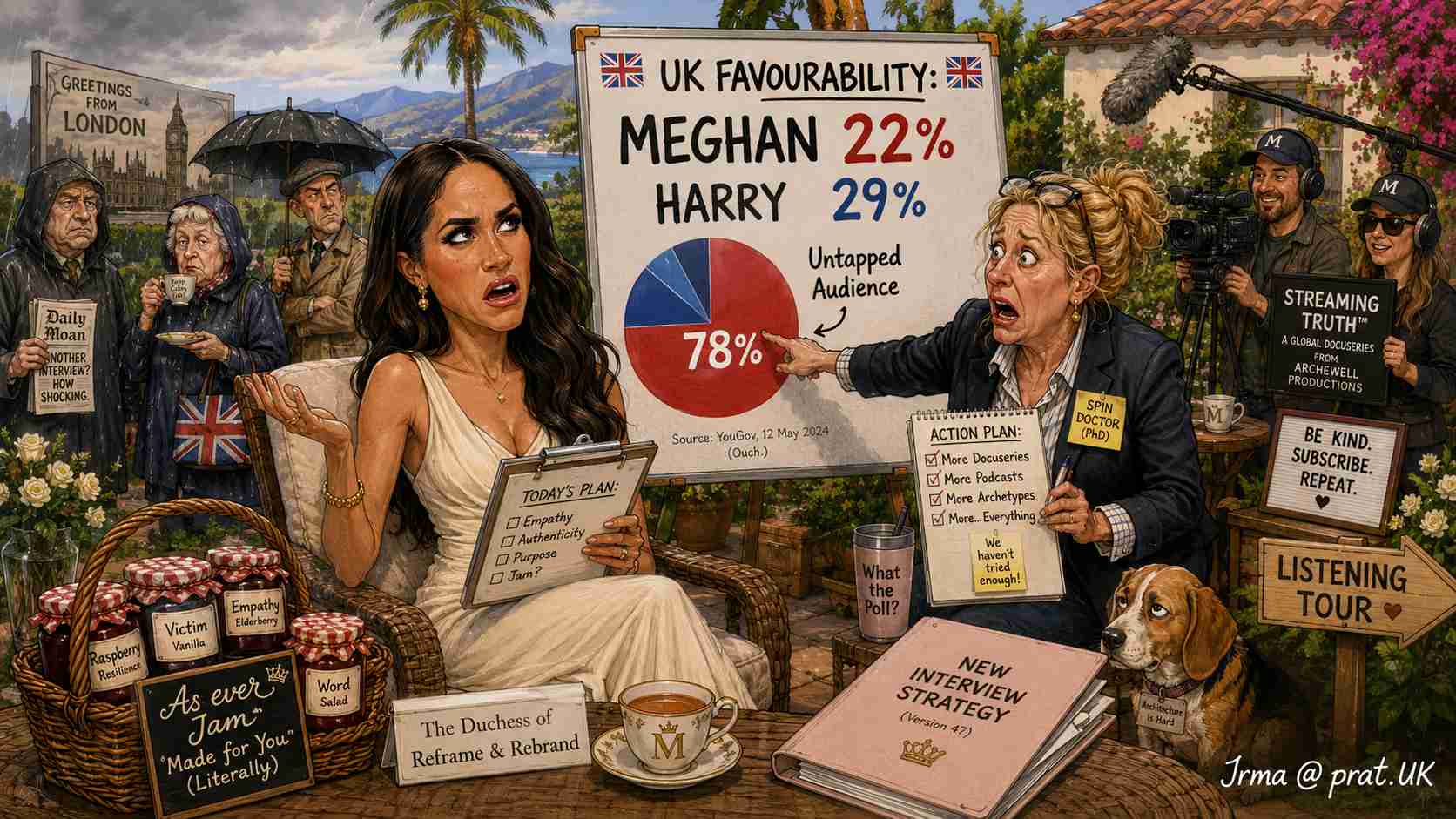 Meghan Markle Hits 22% Approval in Britain
