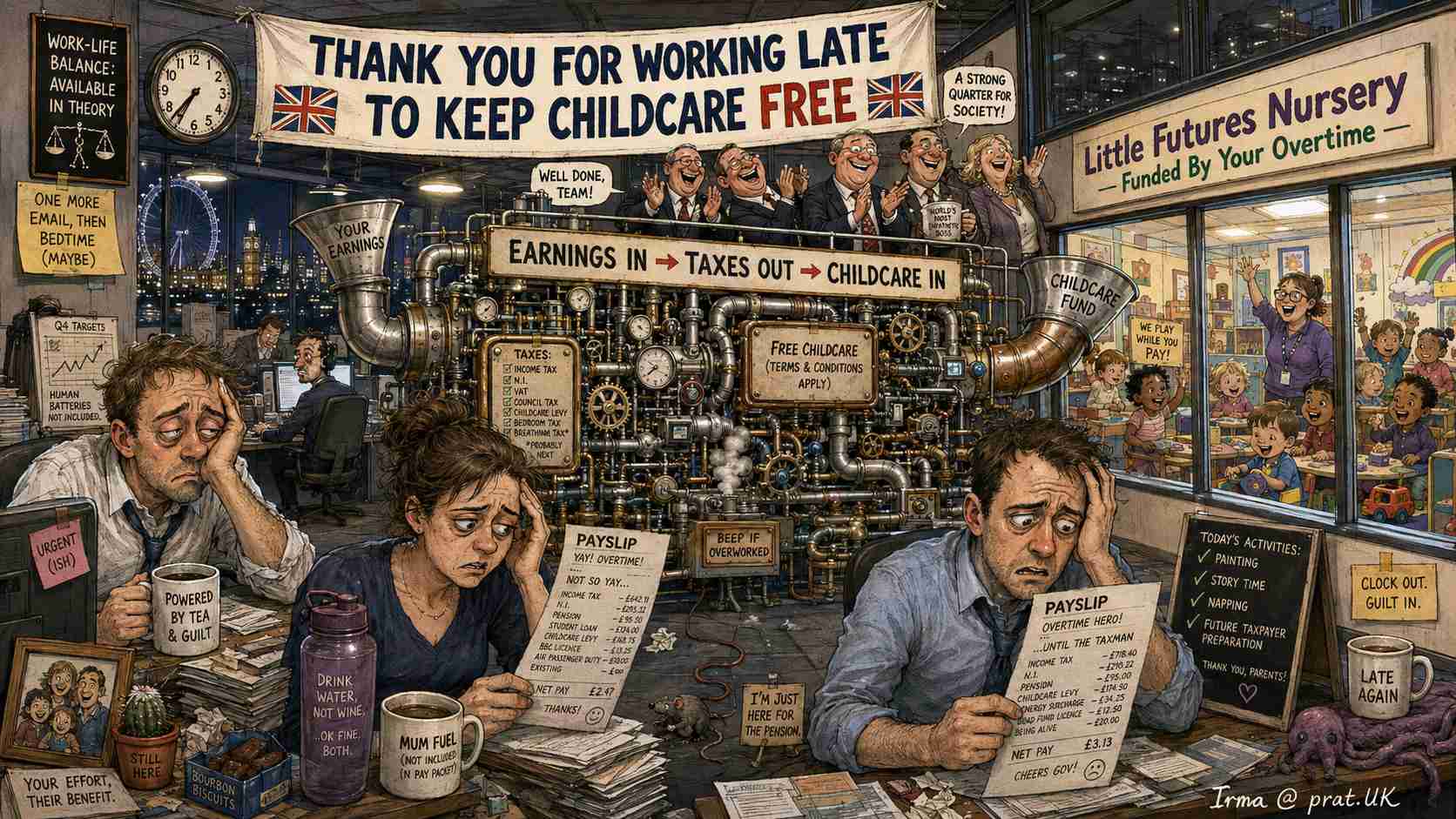 Free Childcare Lets Parents Work Longer Hours