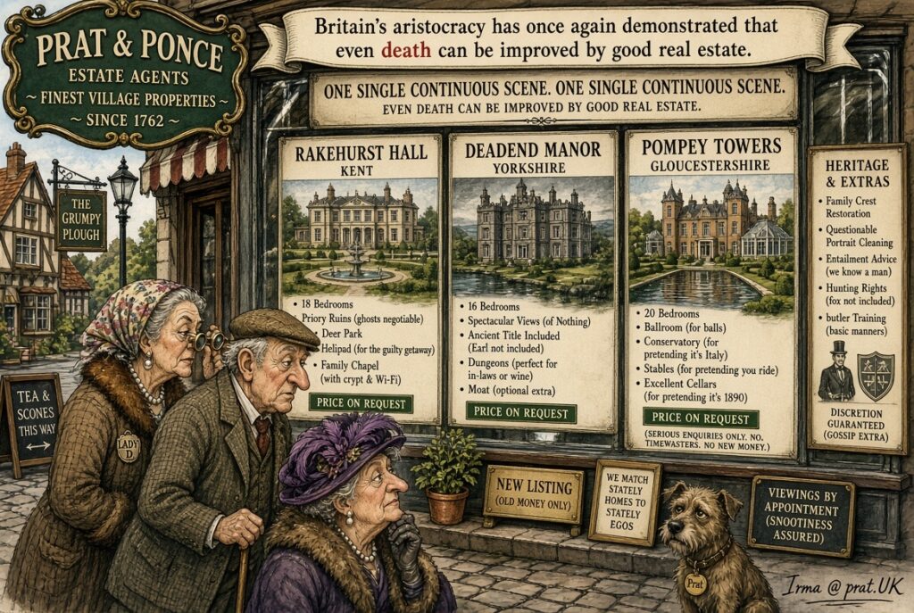 Aristocracy Demonstrates Even Death Improved by Good Real Estate
