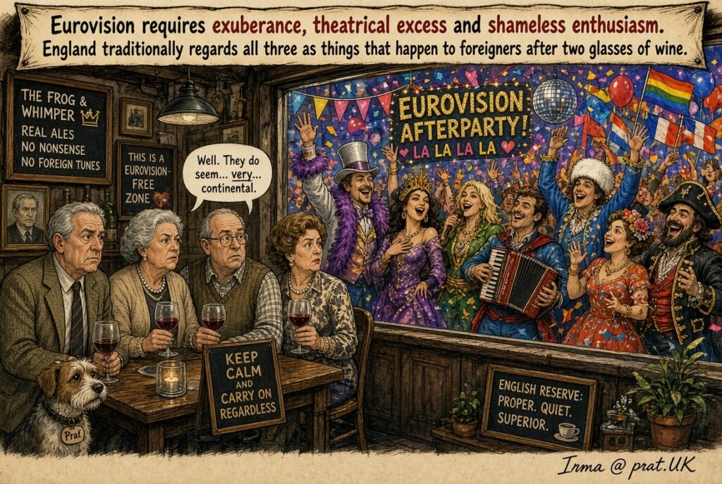Eurovision Exuberance England Treats as Foreign After Two Wines