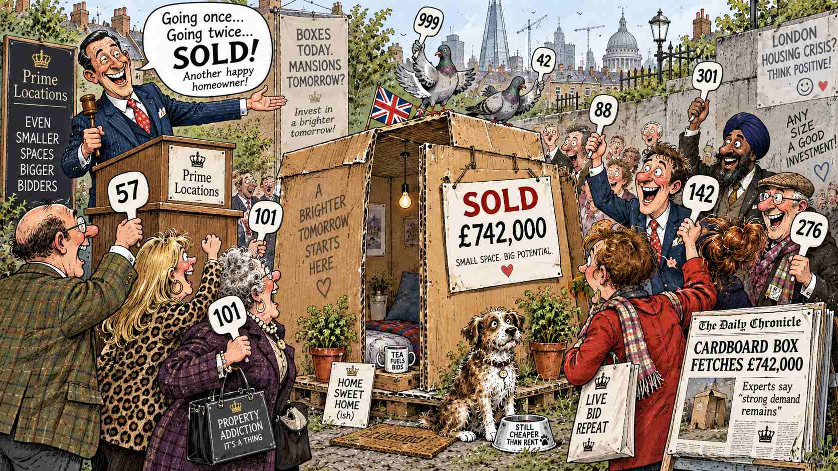 London Cardboard Box Sells for £742,000 After Nineteen-Way Bidding War