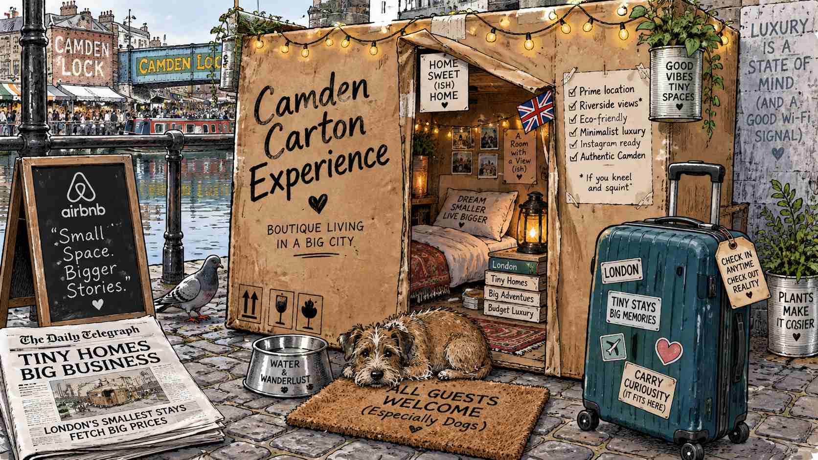 London Cardboard Box Listed on Airbnb for £310 a Night Plus £190 Cleaning Fee