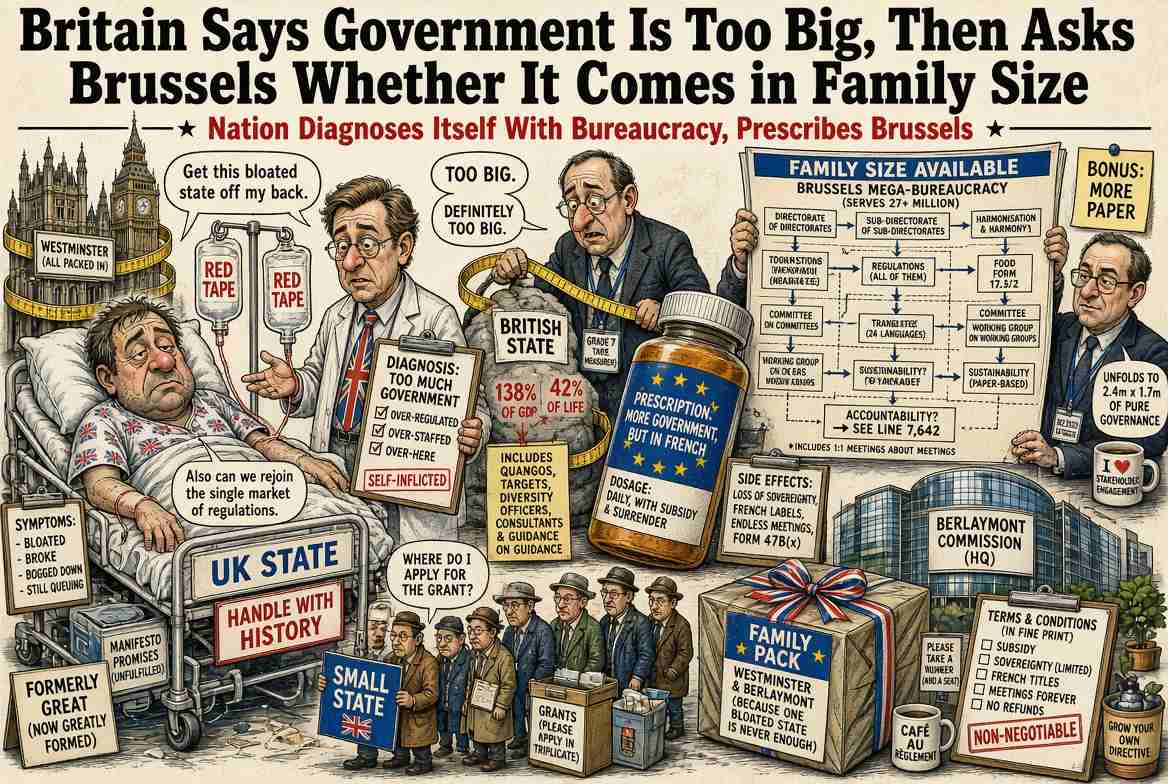 Britain Says Government Is Too Big