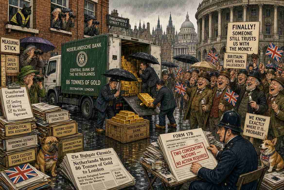 Netherlands Moves 86 Tonnes of Gold to London