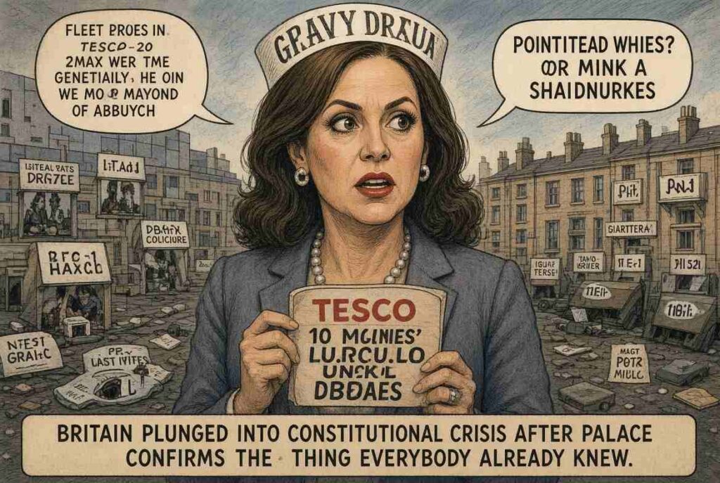 Satirical Illustration Satirical Illustration - "New Blow" Leaves Sussexes Somehow Still Alive