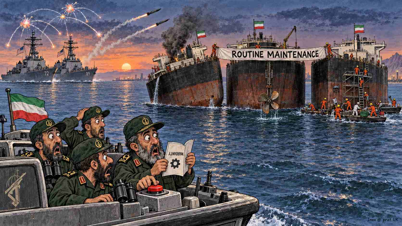 Iran Fires Missiles at Two U.S. Warships