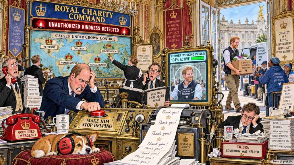Satirical Illustration Satirical Illustration - Royal Economists Warn of Unauthorized Kindness