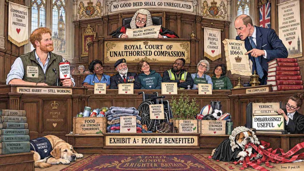 Satirical Illustration Satirical Illustration - Britain Establishes Royal Charity Cartel