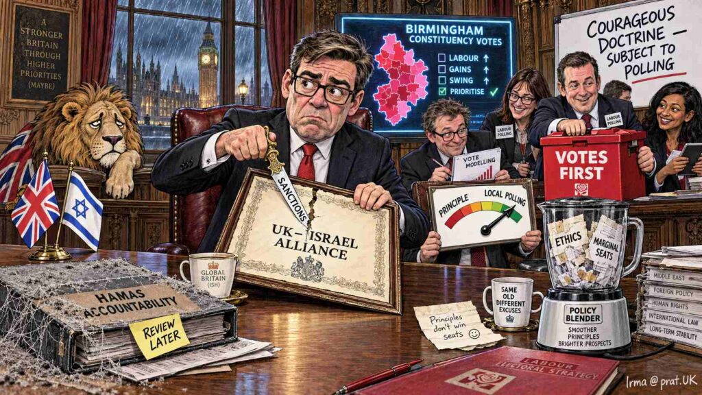 Satirical Illustration Satirical Illustration - Britain Punishes Israel, Israel Notices