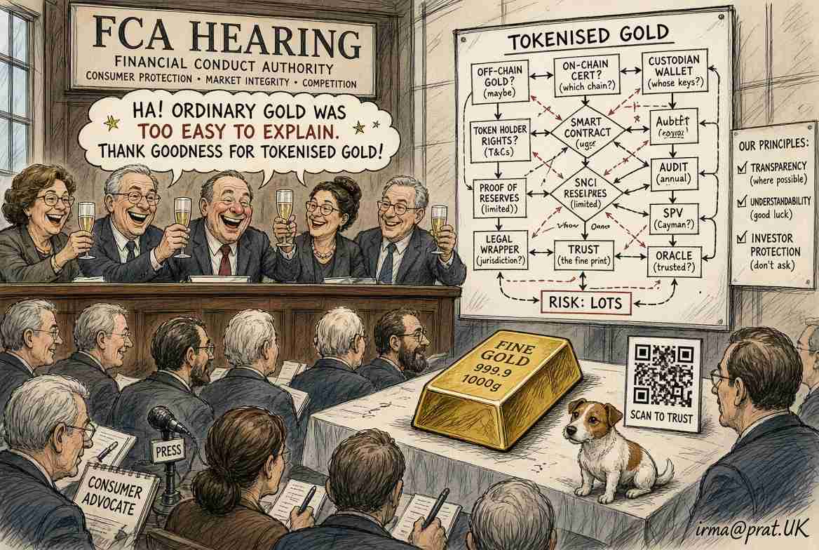 UK Regulator Considers Tokenising Gold, Because Ordinary Gold Was Apparently Too Easy to Explain