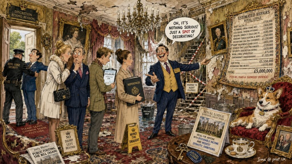 The London Prat UK The London Prat UK - Royal Lodge Hits Rental Market, Rightmove Adds New Filter: “Can Sustain Minor European Monarchy”