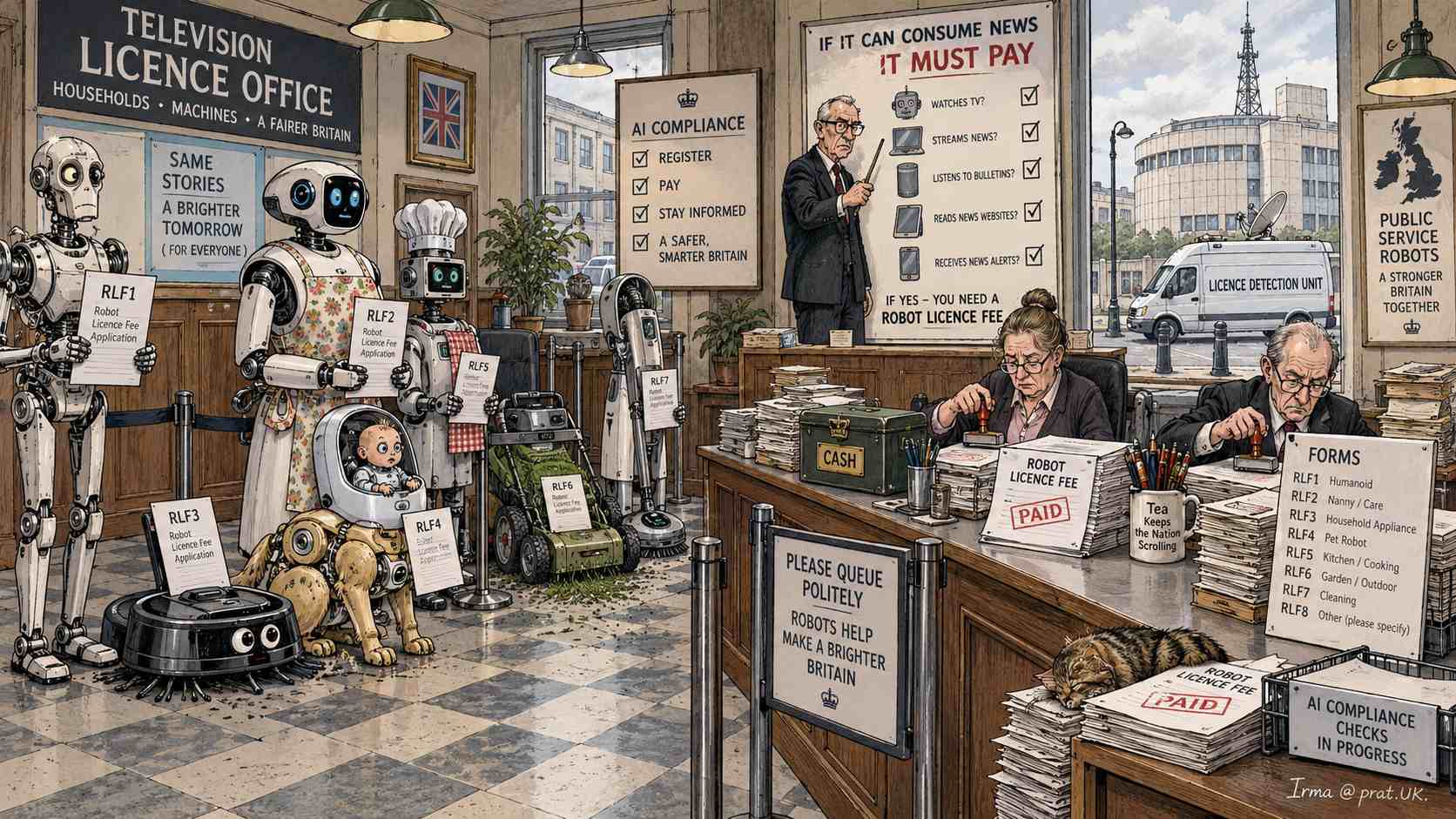 Licence Fee per Robot as BBC Swaps 3,000 Journalists for AI