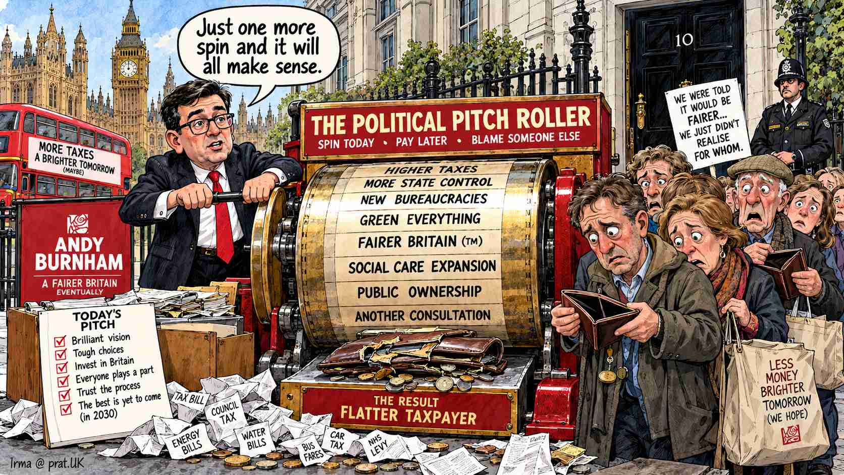 Andy Burnham Rolls Political Pitch Until Taxpayer Finally Notices Wallet Has Been Flattened