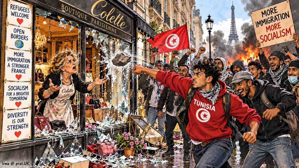 Chaotic Paris Protest at Colette