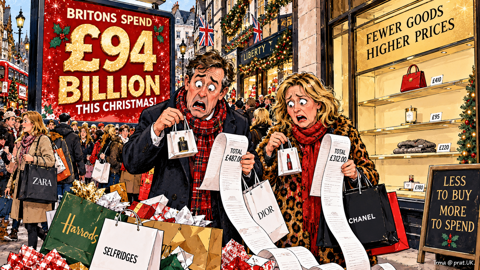 Britons Spend Record £94 Billion on Fewer Goods