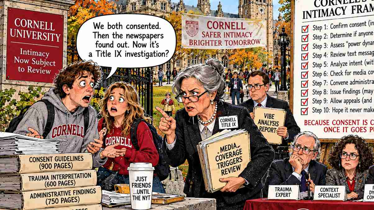 Consensual Sex Now Illegal at Cornell