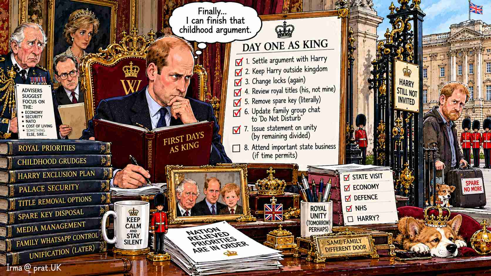 King William to Spend First Days Settling Childhood Argument