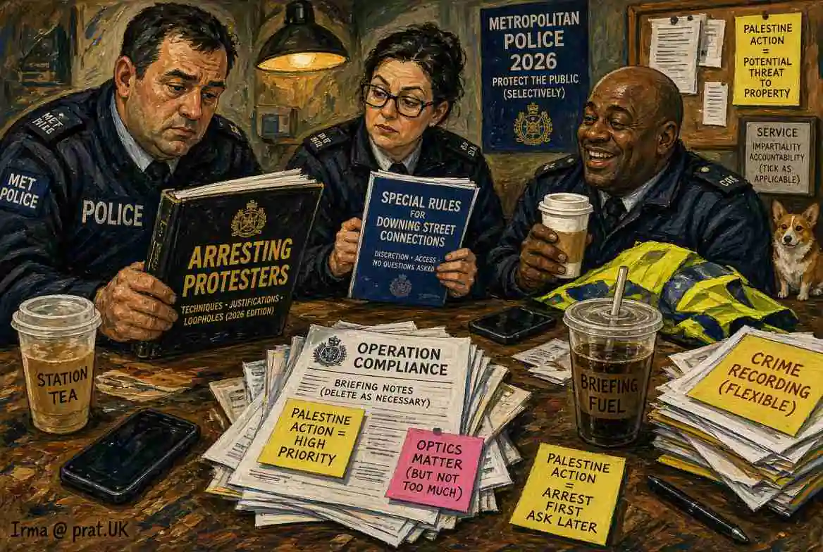British Police Arrest Thousands Over Palestine Action Support, Discover Investigating Someone Connected to Downing Street Requires a Different Instruction Manual