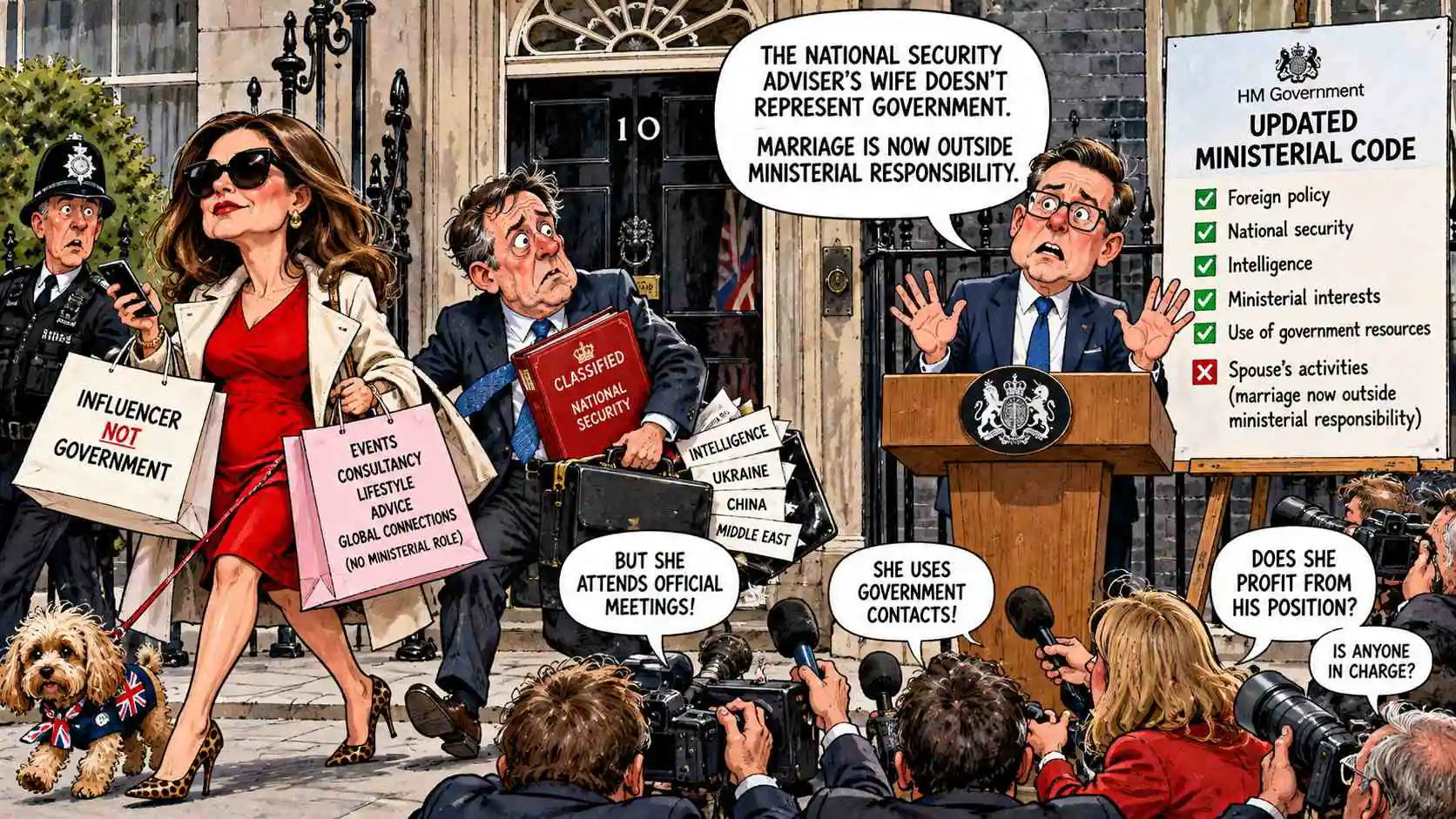 Downing Street Insists National Security Adviser’s Wife Doesn’t Represent Government, Announces Marriage Is Now Outside Ministerial Responsibility