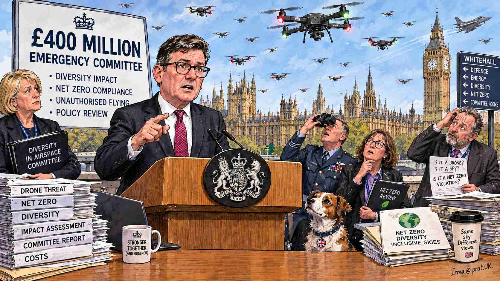 Mystery Drones Invade British Airspace Undetected, Government Announces Emergency £400 Million Committee to Investigate Whether Unauthorised Flying Violates Diversity and Net Zero Regulations