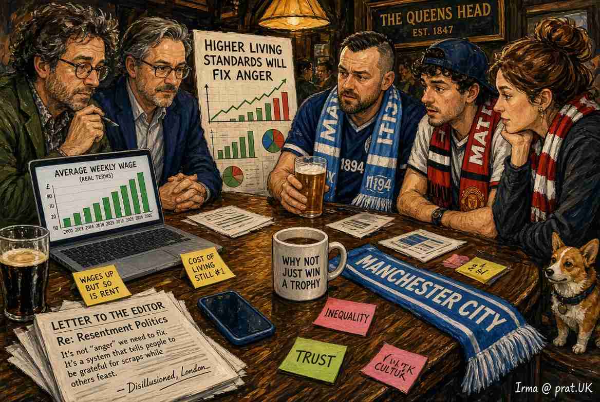 Economists Recommend Higher Living Standards to Cure Political Anger, Football Fans Ask Why Nobody Has Tried Winning a Trophy
