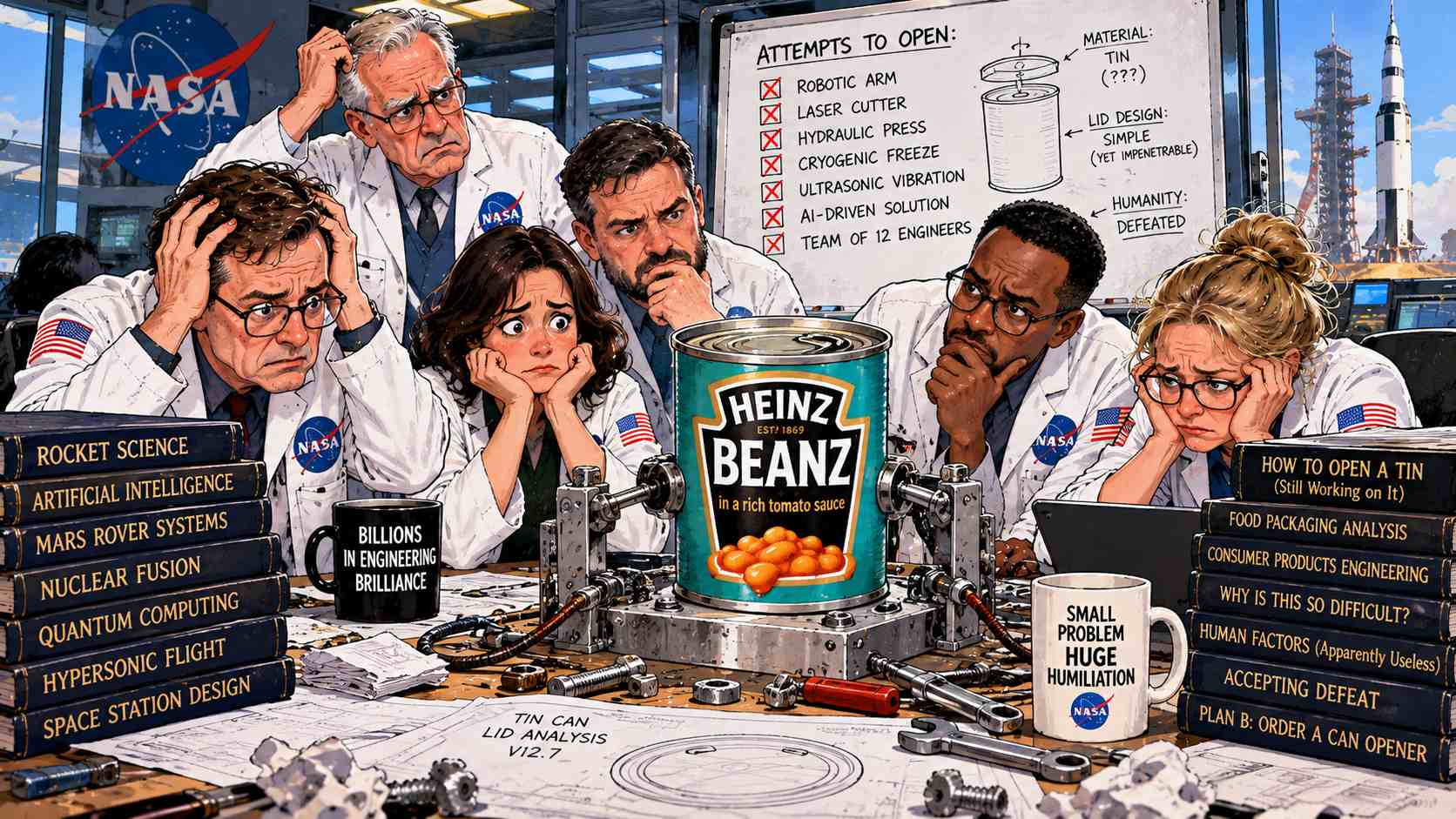 American Engineers Defeated by Tin of Beans