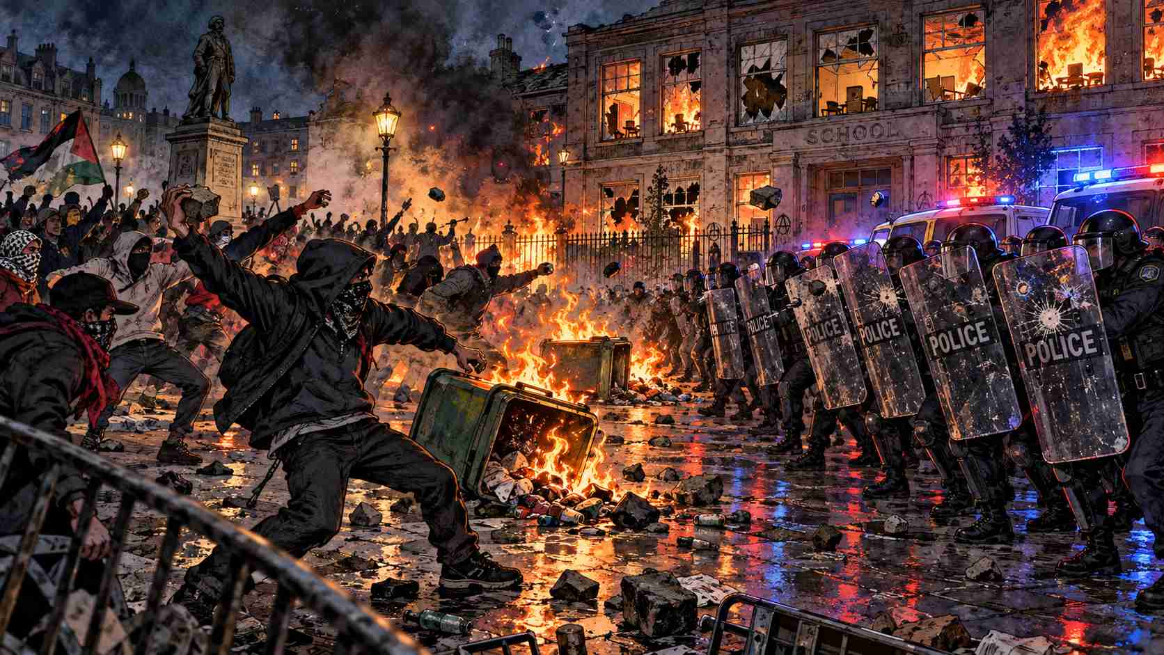 French Rioters Demand Public Services, Burn the Buildings French Rioters Demand Public Services, Burn the Buildings