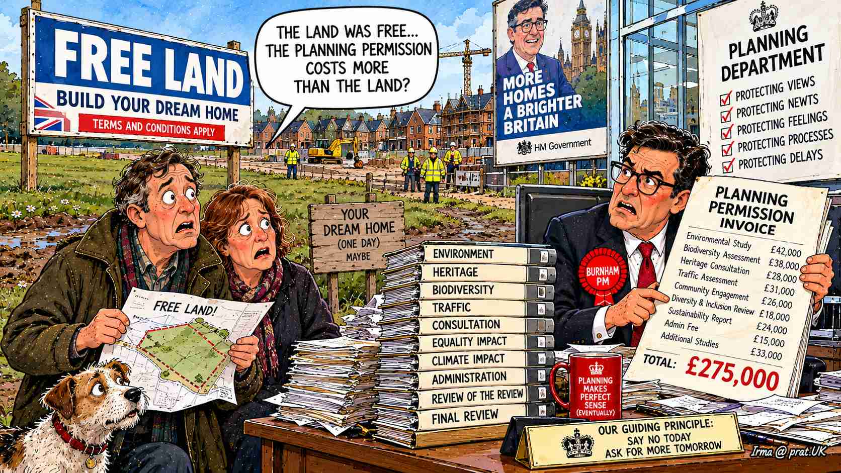 UK Housing Crisis: Free Land Offered, Planning Permission Costs More Than the Land