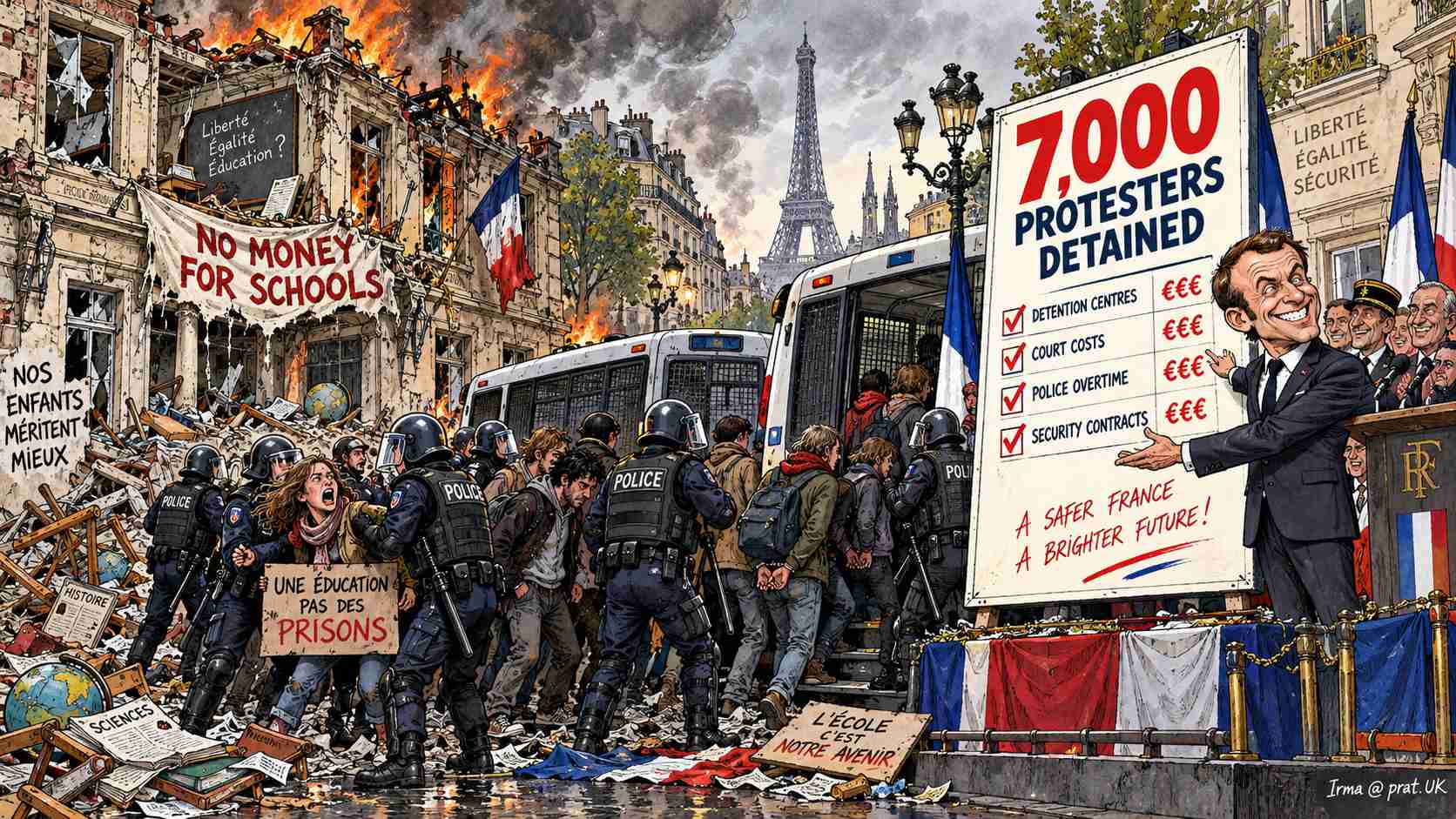 France Has No Money for Teachers, Plenty for Riot Police