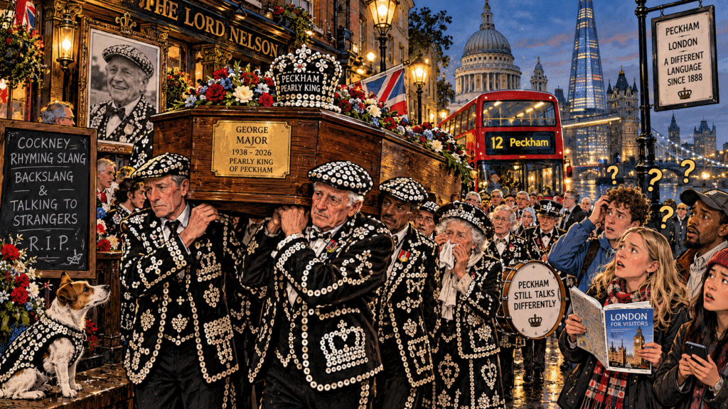 George Major died on August , aged . Crowned Pearly King of Peckham ()