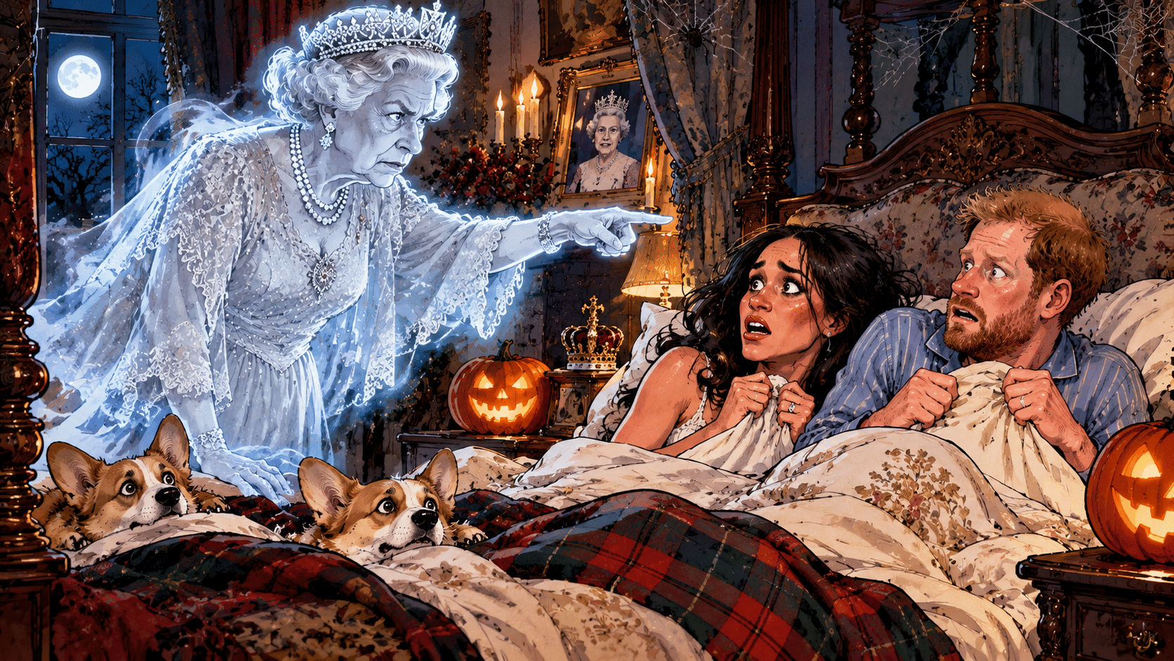 Queen Elizabeth II’s Ghost Haunts Harry and Meghan