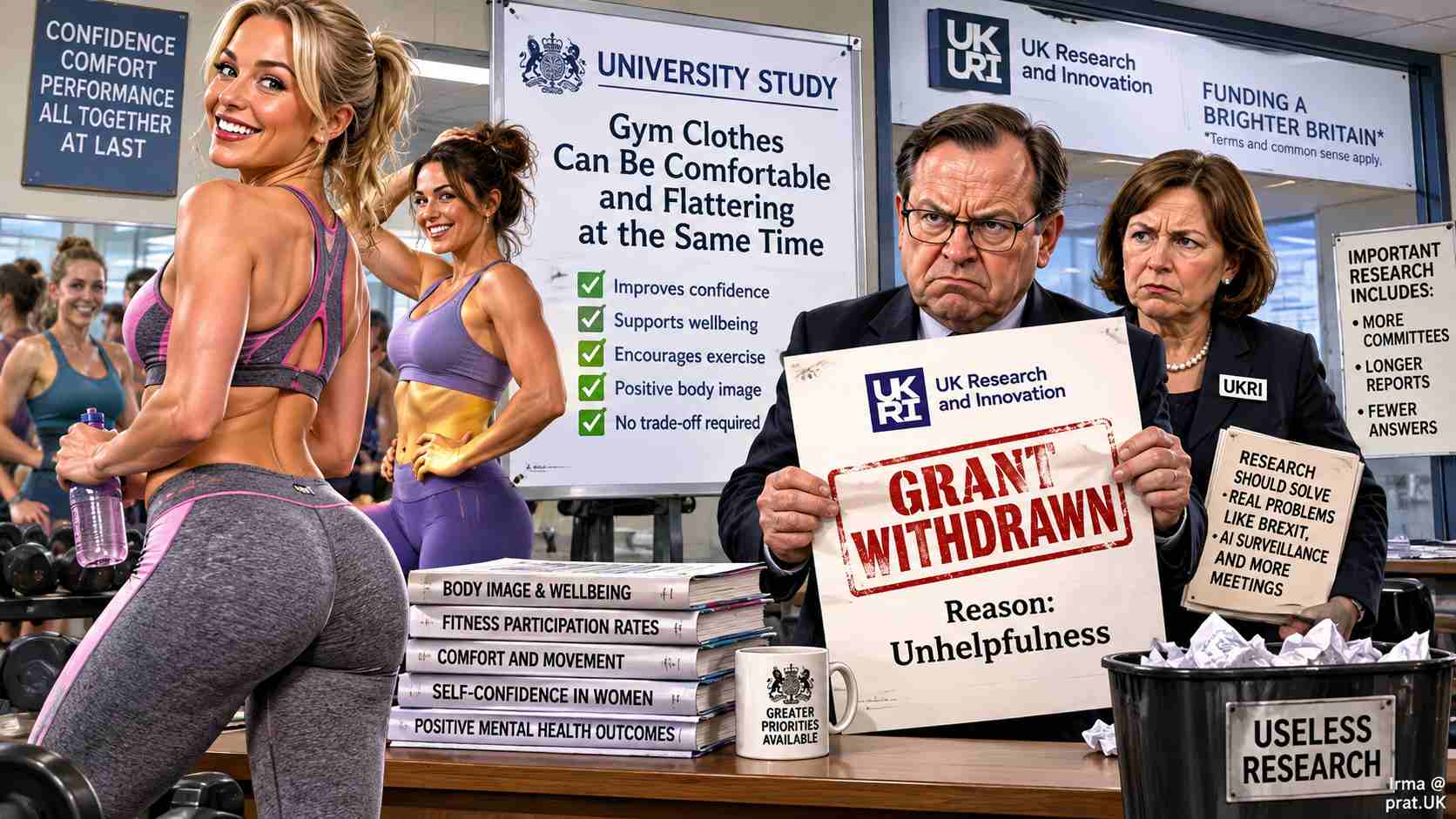 University Study Finds Gym Clothes Can Be Comfortable and Flattering at the Same Time, Funding Body Withdraws Grant on Grounds of Unhelpfulness