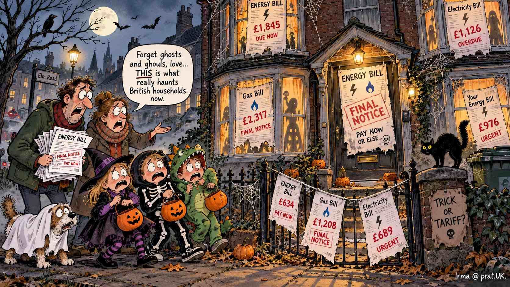 Britons Swap Scarce Pumpkins for Energy Bills